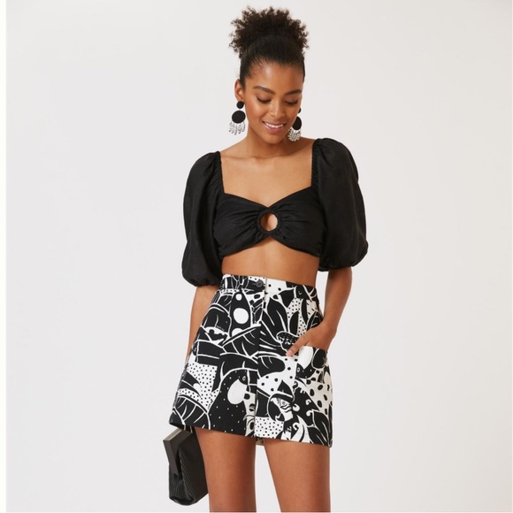 FARM Rio Pants - Anthropologie x Farm Rio Printed Canvas Shorts Size XS NWT